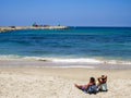 Hilton Beach in Tel Aviv Royalty Free Stock Photo